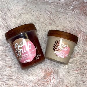 PINK oat scrub +coconut oil and oat mask